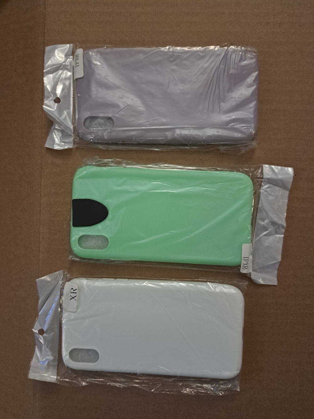 iPhone XR: Set of Mint, Lavender & White Soft Silicone Cases for iPhone XR
